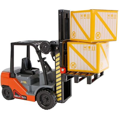 2-play Speelgoed vorkheftruck met Frictie - 20,5cm Meerkleurig 2-play Speelgoed vorkheftruck met Frictie - 20,5cm Meerkleurig