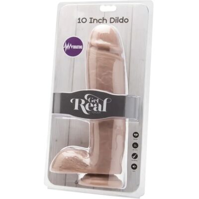 Get Real 22x6cm Flesh Vibrator sugtoppilla Get Real 22x6cm Flesh Vibrator sugtoppilla