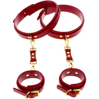 Set di Manette di Lusso da Polso a Coscia Taboom - Rosso Set di Manette di Lusso da Polso a Coscia Taboom - Rosso
