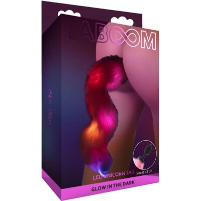 Queue de licorne LED et plug anal - Brille dans le noir Queue de licorne LED et plug anal - Brille dans le noir