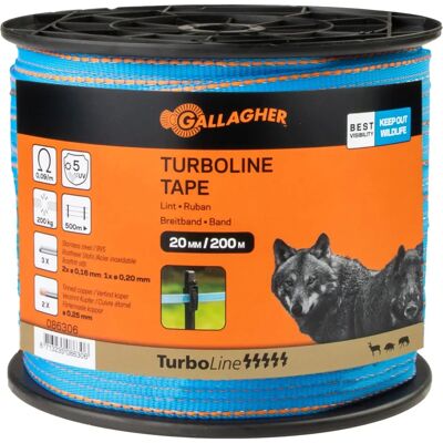 Gallagher TurboLine 20mm x 200m Blau - Elektromagnetband Gallagher TurboLine 20mm x 200m Blau - Elektromagnetband