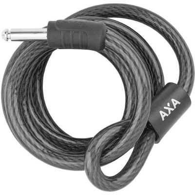 Zamek rowerowy AXA - Kabel stalowy 180cm z zamkiem - Czarny Zamek rowerowy AXA - Kabel stalowy 180cm z zamkiem - Czarny
