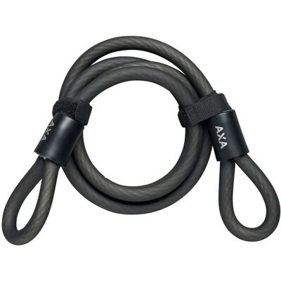 Kabel Podwójna Pętla AXA - Poziom bezpieczeństwa 4 - 120cm - Czarny Kabel Podwójna Pętla AXA - Poziom bezpieczeństwa 4 - 120cm - Czarny