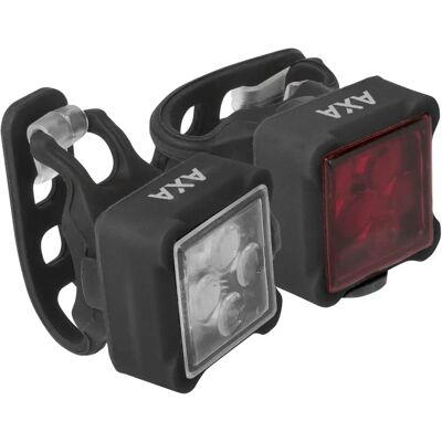 Kit de Luzes para Bicicleta AXA Niteline 44 com Pilhas - Preto Kit de Luzes para Bicicleta AXA Niteline 44 com Pilhas - Preto