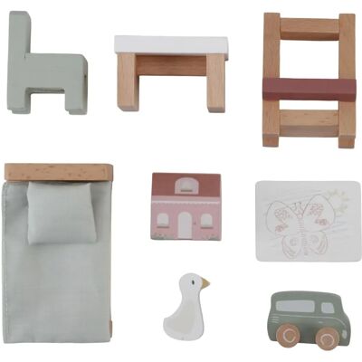 Set di espansione in legno per casa delle bambole Little Dutch - Camera dei bambini Set di espansione in legno per casa delle bambole Little Dutch - Camera dei bambini