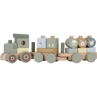 Treno della Fattoria Little Dutch - Giocattolo in Legno da Impilare per Bambini Treno della Fattoria Little Dutch - Giocattolo in Legno da Impilare per Bambini