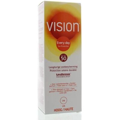 Vision High SPF50 Zonnebrand - UVA/UVB, Waterbestendig, Gevoelige huid Vision High SPF50 Zonnebrand - UVA/UVB, Waterbestendig, Gevoelige huid