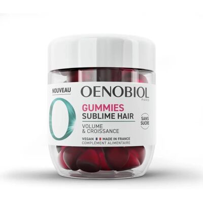 Oenobiol Marque Sublime Hair Gummies à la Biotine et Zinc - Compléments Alimentaires - Publicité Oenobiol Marque Sublime Hair Gummies à la Biotine et Zinc - Compléments Alimentaires - Publicité