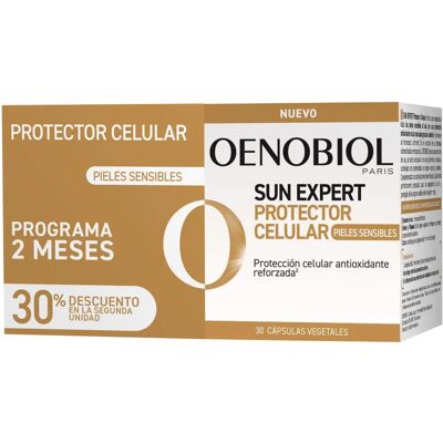 Oenobiol Sun Expert Protecteur Cellulaire Peaux Sensibles 2x30 Capsules - Publicité Oenobiol Sun Expert Protecteur Cellulaire Peaux Sensibles 2x30 Capsules - Publicité