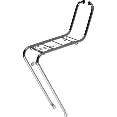 Portapacchi anteriore Steco cromato per bici 26/28 pollici - Acciaio resistente Portapacchi anteriore Steco cromato per bici 26/28 pollici - Acciaio resistente