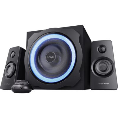 Set di altoparlanti Trust GXT 628 - 2.1 Canali - Nero/Azzurro Set di altoparlanti Trust GXT 628 - 2.1 Canali - Nero/Azzurro