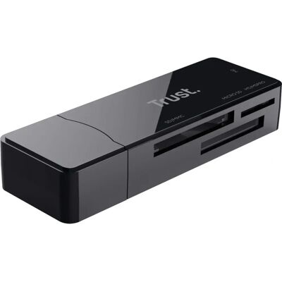 Leitor de cartões Trust NANGA USB 3.2 Gen 1 - Leitor de cartões - Preto Leitor de cartões Trust NANGA USB 3.2 Gen 1 - Leitor de cartões - Preto