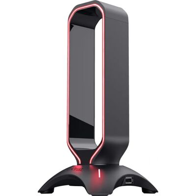 Trust GXT 265 Cintar - Držák na sluchátka - RGB osvětlený, USB porty, Černý Trust GXT 265 Cintar - Držák na sluchátka - RGB osvětlený, USB porty, Černý