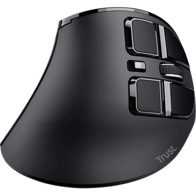 Trust Voxx Vezeték nélküli egér - Vertikális ergonómiai kialakítás, 2400 DPI, Fekete Trust Voxx Vezeték nélküli egér - Vertikális ergonómiai kialakítás, 2400 DPI, Fekete