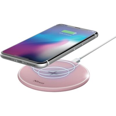 Încărcător Wireless Trust Qylo - Roz - Încărcare Rapidă pentru Apple, Samsung Încărcător Wireless Trust Qylo - Roz - Încărcare Rapidă pentru Apple, Samsung