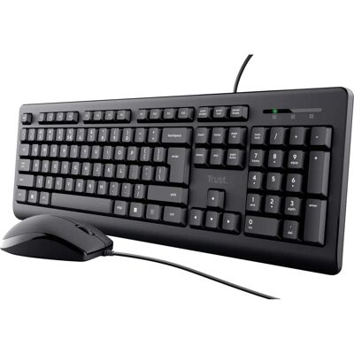 Trust Primo Toetsenbord en Muis Set - USB, Zwart Trust Primo Toetsenbord en Muis Set - USB, Zwart