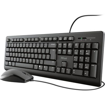 Conjunto Teclado e Rato Trust Primo - USB Escritório Preto Conjunto Teclado e Rato Trust Primo - USB Escritório Preto