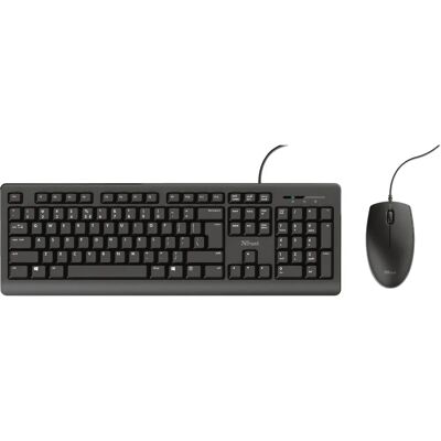 Trust Taro Tastatur & Maus Set, Kabelgebunden, Deutsches QWERTZ-Layout, Flüssigkeitsgeschützt (DE, Kabelgebunden), Schwarz Trust Taro Tastatur & Maus Set, Kabelgebunden, Deutsches QWERTZ-Layout, Flüssigkeitsgeschützt (DE, Kabelgebunden), Schwarz