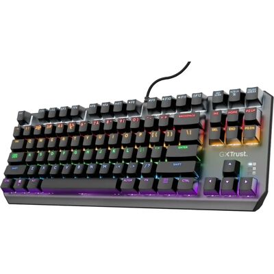 Clavier Trust GXT 834 Callaz TKL - Mécanique, USB, RGB, AZERTY français, Noir - Publicité Clavier Trust GXT 834 Callaz TKL - Mécanique, USB, RGB, AZERTY français, Noir - Publicité