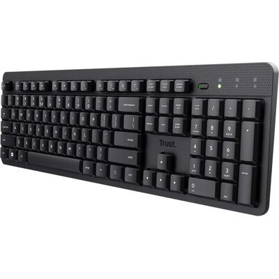 Trust Ody II Bezprzewodowa Cicha Klawiatura - Biuro AZERTY Czarna Trust Ody II Bezprzewodowa Cicha Klawiatura - Biuro AZERTY Czarna