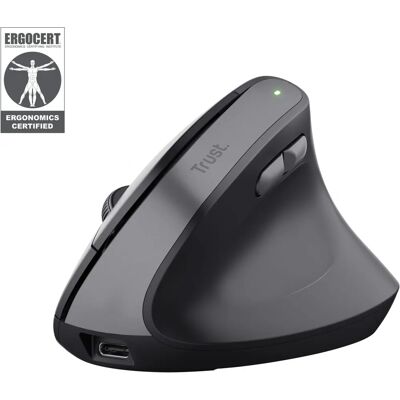 Trust Bayo II Wireless Ergonomic Mouse - 2400 DPI - Black - Right Hand Trust Bayo II Wireless Ergonomic Mouse - 2400 DPI - Black - Right Hand