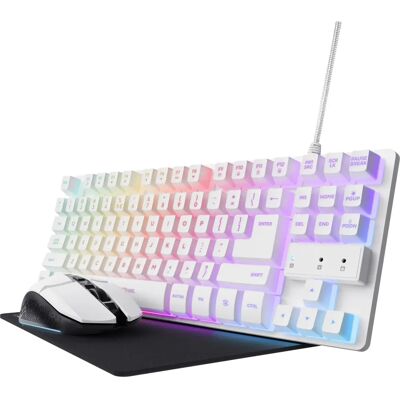 Trust GXT 794W RGB Gaming Keyboard and Mouse Set - White Trust GXT 794W RGB Gaming Keyboard and Mouse Set - White