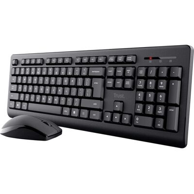 Trust Primo draadloze toetsenbord en muis set - Zwart Trust Primo draadloze toetsenbord en muis set - Zwart