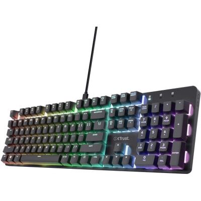 Trust GXT 871 Zora - Clavier Mécanique - Taille Complète - Rétroéclairé - USB - QWERTY US - Publicité Trust GXT 871 Zora - Clavier Mécanique - Taille Complète - Rétroéclairé - USB - QWERTY US - Publicité