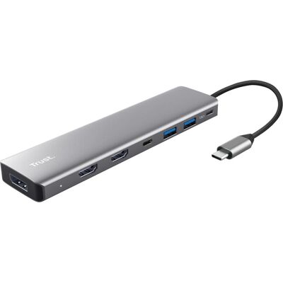 Trust 25661 Alumiininen USB-C-hubi - Liitäntäkeskus Trust 25661 Alumiininen USB-C-hubi - Liitäntäkeskus