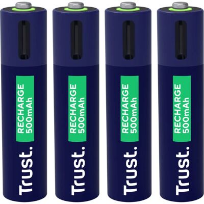 Trust 25671 USB-C Wiederaufladbare AAA Batterien - Batterietyp: Lithium - 4er Pack Trust 25671 USB-C Wiederaufladbare AAA Batterien - Batterietyp: Lithium - 4er Pack