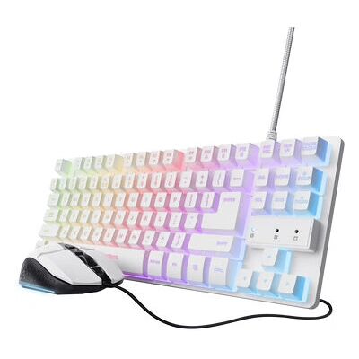 Trust GXT798W Weiß QWERTY IT Tastatur- und Maus-Set Trust GXT798W Weiß QWERTY IT Tastatur- und Maus-Set