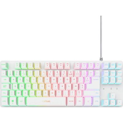Trust - GXT 833PS Thado - AZERTY - Blanc - Clavier - Publicité Trust - GXT 833PS Thado - AZERTY - Blanc - Clavier - Publicité