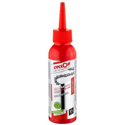 Cyclon Fiets Kettingsmeer - 125ml - Alle Weersomstandigheden, Transparant, Rood, Grijs Cyclon Fiets Kettingsmeer - 125ml - Alle Weersomstandigheden, Transparant, Rood, Grijs