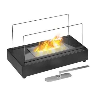 Cheminée à l'éthanol Qlima FFB 105 pour intérieur/extérieur - Verre de sécurité - Double brûleur - Publicité Cheminée à l'éthanol Qlima FFB 105 pour intérieur/extérieur - Verre de sécurité - Double brûleur - Publicité