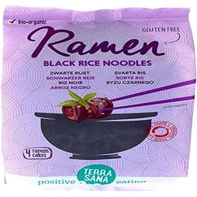 TERRASANA Fideos Ramen de arroz negro orgánico - Sin gluten 280 g TERRASANA Fideos Ramen de arroz negro orgánico - Sin gluten 280 g