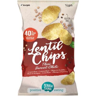 Chips de lentejas orgánicos con chile dulce tailandés - Tentempié Chips de lentejas orgánicos con chile dulce tailandés - Tentempié