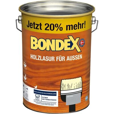 Bondex - Holzlasur Außen - Hellblaugrau - 4,80 l - Exterior wood stain Bondex - Holzlasur Außen - Hellblaugrau - 4,80 l - Exterior wood stain