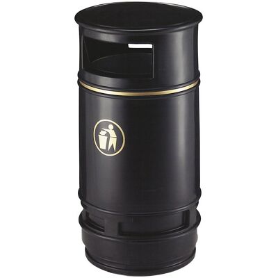 Contenitore rifiuti esterno Kaiserkraft - 90L, Nero, Resistente UV Contenitore rifiuti esterno Kaiserkraft - 90L, Nero, Resistente UV