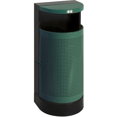 kaiserkraft Contenitore rifiuti esterno semicircolare - 35L, verde kaiserkraft Contenitore rifiuti esterno semicircolare - 35L, verde