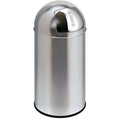 Cubo de basura de acero inoxidable con tapa - 40L resistente para interiores Cubo de basura de acero inoxidable con tapa - 40L resistente para interiores