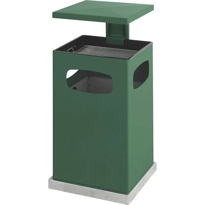 Contenedor de residuos con cenicero - 72L - Acero Contenedor de residuos con cenicero - 72L - Acero