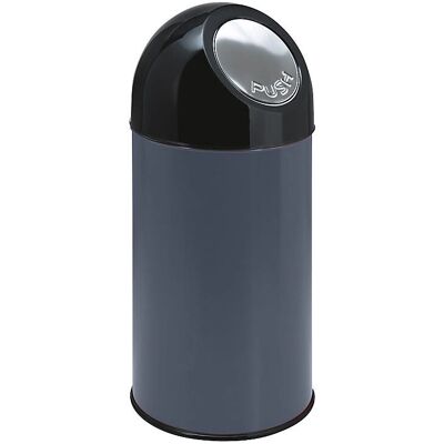 Bidone della spazzatura galvanizzato da 40L con porta automatica - Pattumiera Bidone della spazzatura galvanizzato da 40L con porta automatica - Pattumiera