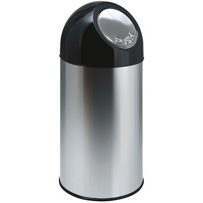 Kaiserkraft Edelstahl 40L Abfalleimer - Push-Deckel für Innenbereich Kaiserkraft Edelstahl 40L Abfalleimer - Push-Deckel für Innenbereich