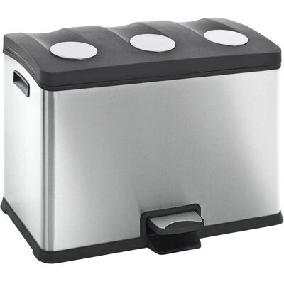 Vepa Cubo de basura rectangular de acero inoxidable - Cubo de basura Vepa Cubo de basura rectangular de acero inoxidable - Cubo de basura