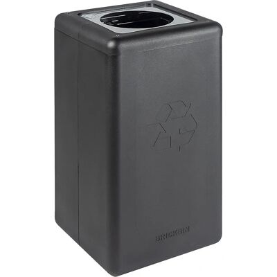 Kaiserkraft Recyclingbak BrickBin - 65L, Zwart/Zilver Kaiserkraft Recyclingbak BrickBin - 65L, Zwart/Zilver