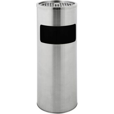kaiserkraft cenicero redondo con cubo de basura - 12,5L Acero Mate kaiserkraft cenicero redondo con cubo de basura - 12,5L Acero Mate