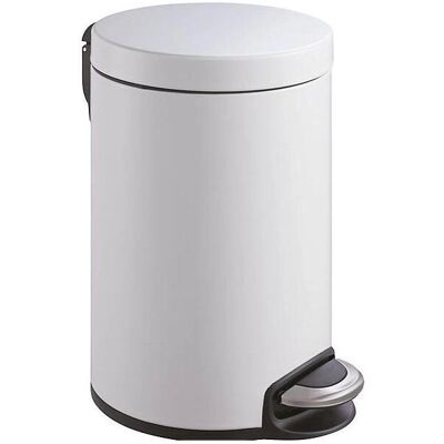 Kaiserkraft - 20L Pedal Bin - Roestvrij staal - Wit - Afvalemmer Kaiserkraft - 20L Pedal Bin - Roestvrij staal - Wit - Afvalemmer