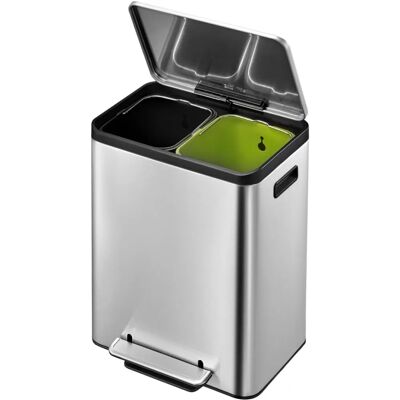 VidaXL EcoCasa Kosz na śmieci z pedałem - 30L Stal nierdzewna VidaXL EcoCasa Kosz na śmieci z pedałem - 30L Stal nierdzewna