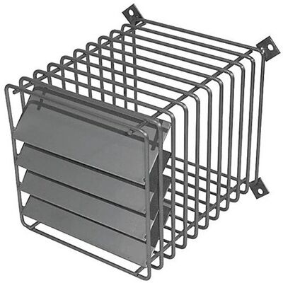 Griglia di protezione terminale gas orizzontale Ubbink con deflettore in acciaio inox Griglia di protezione terminale gas orizzontale Ubbink con deflettore in acciaio inox