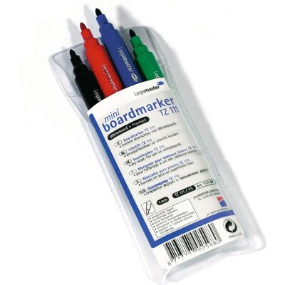 Legamaster TZ111 Mini Tavlemarker Sæt - Rund spids, 1mm, Multifarvet Legamaster TZ111 Mini Tavlemarker Sæt - Rund spids, 1mm, Multifarvet